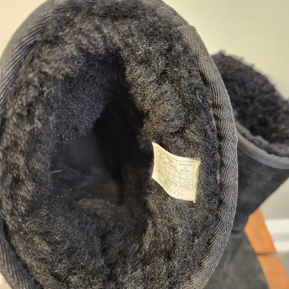 Koolaburra By Ugg Boots Koola Short Classic Black Soft Suede Faux Fur - Size 8 - Picture 4 of 7
